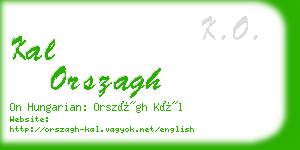 kal orszagh business card